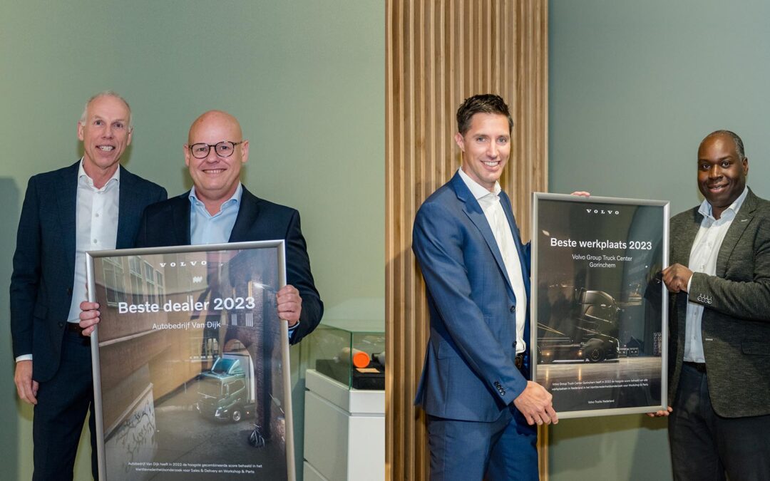 Van Dijk Groep en Volvo Group Truck Center Gorinchem winnen prijzen in REX klanttevredenheidsonderzoek van Volvo Trucks